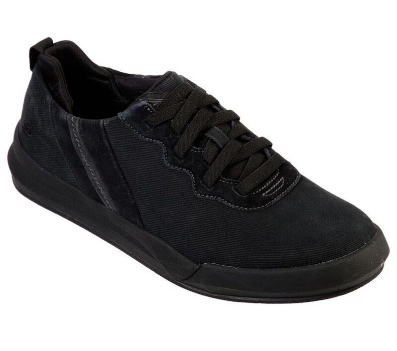 Skechers Herr Svarta Slip On - Relaxed Fit: Norsen - Valo - Sverige (WKNAM-2194)